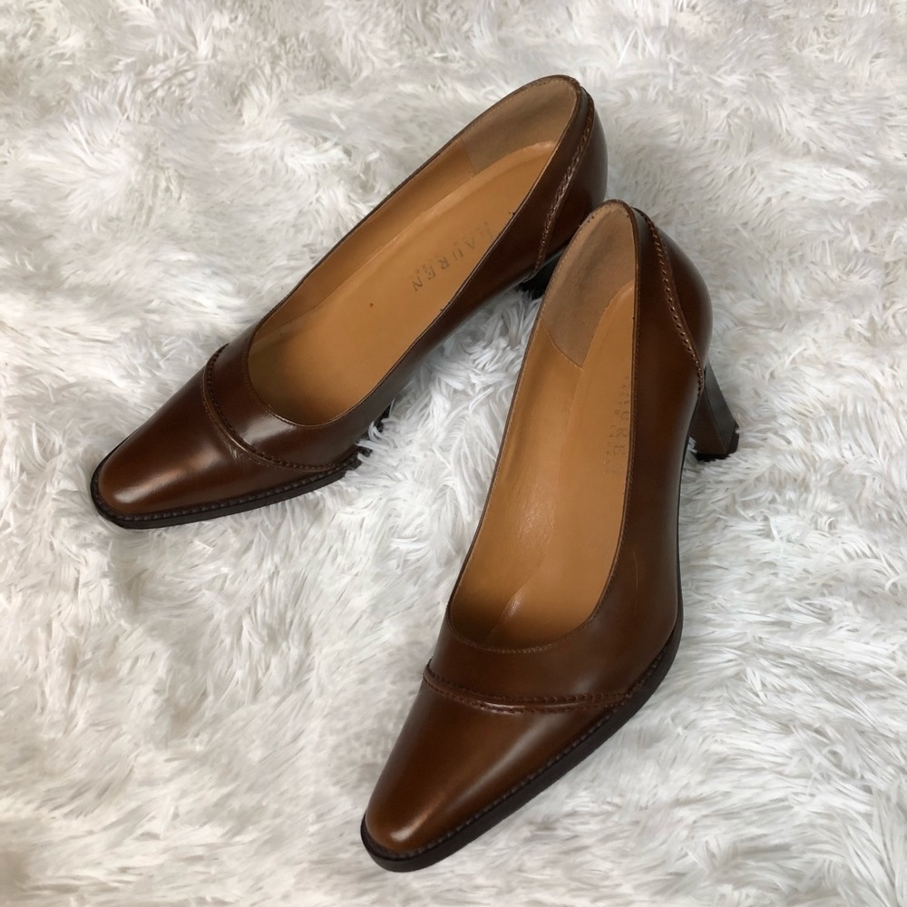 RALPH LAUREN Vintage Leather Pump